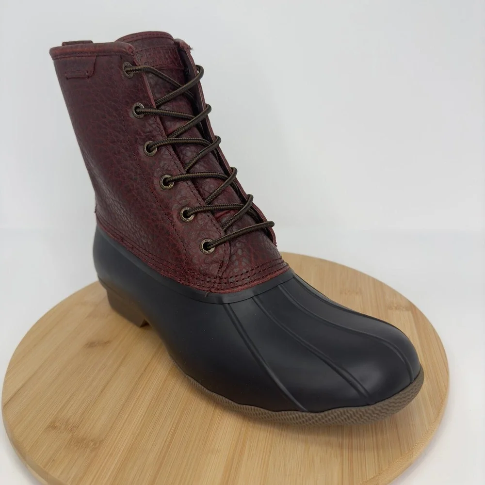 Sperry Top-Sider Men's 12M Pebbled Leather Saltwater‎ Chukka Boot Black/Amaretto